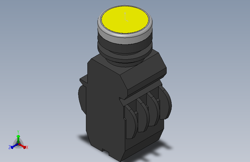 X自锁带灯按钮_LA42PSD-O黄色