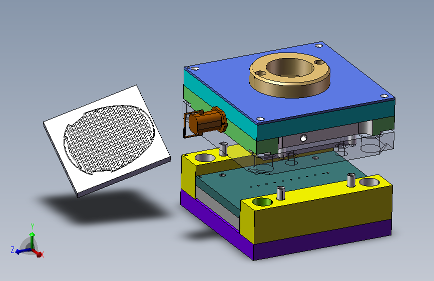 过滤网注塑模具设计模型--126192--30