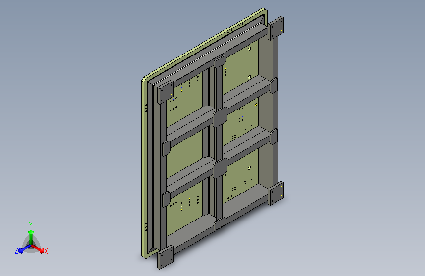 后地板左右纵梁前段总成-后缓冲梁安装板