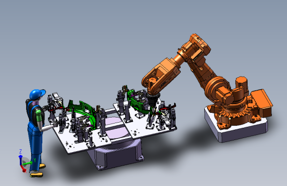 汽车配件自动焊接全套设备模型