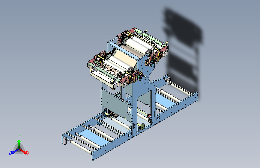 生产餐纸送料染色机构solidworks设计