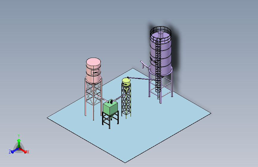 水泥混合布局图