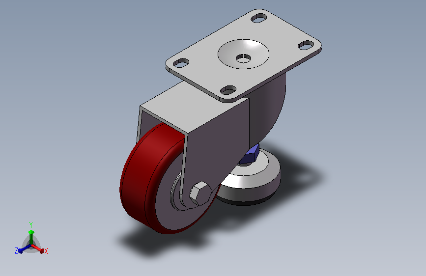 脚轮（铝型材架带脚杯）-3寸
