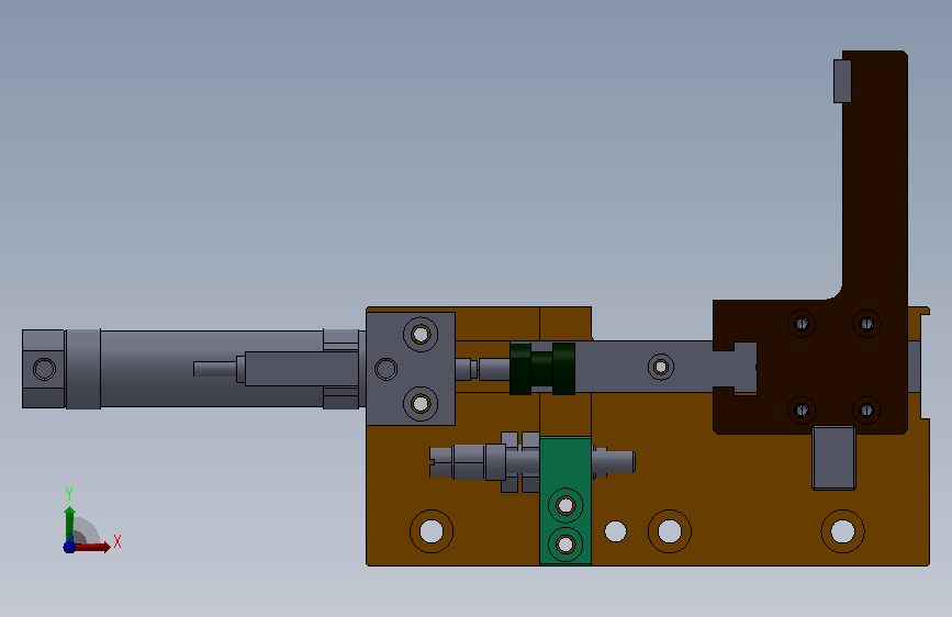 简单气缸拨料机构-938297--50