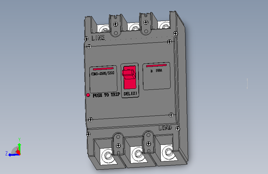德力西160A250A塑壳开关