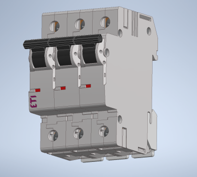 A0005739-ETI ETIMAT 6 3P C32 (002145519) – 微型断路器 – 3D CAD模型