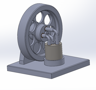 弯头蒸汽机模型