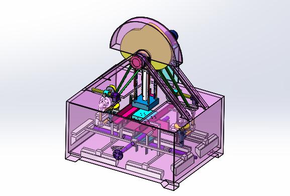 纸盒机设计-纸箱机设计、纸盒成型机设计三维SW模型+CAD图纸+说明书