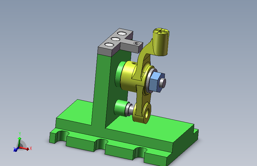 推动架加工工艺及钻6孔夹具设计【三维 SW】