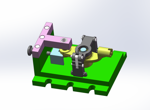 推动架加工工艺及钻16孔夹具设计【三维 SW】