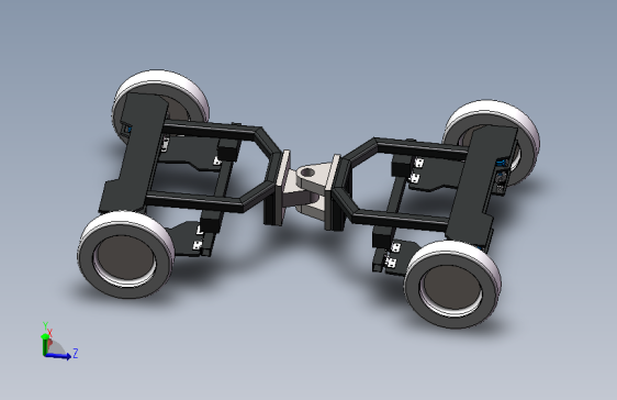 四轮铰接式移动底盘