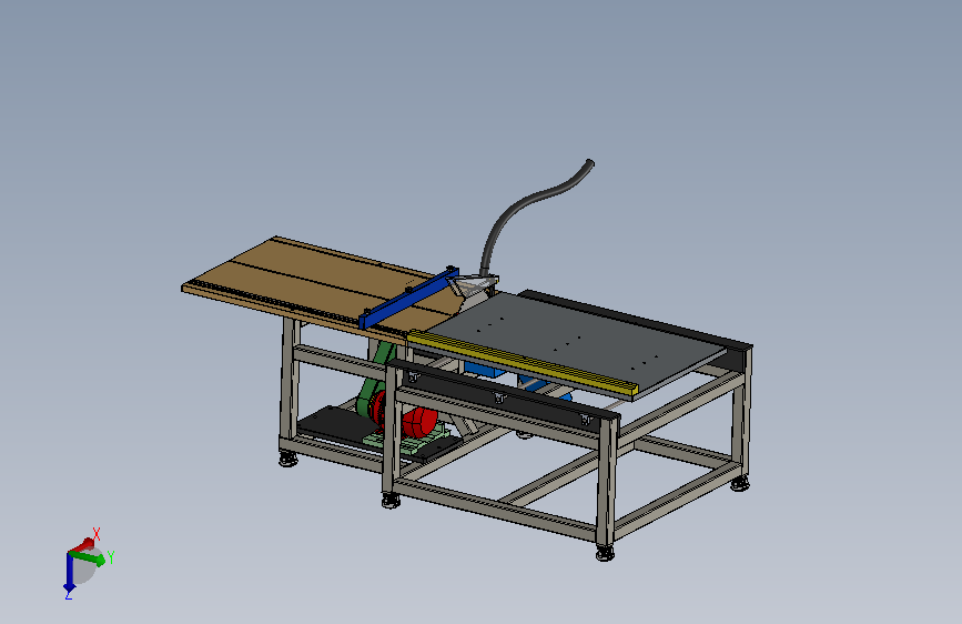 木材圆锯机-建模