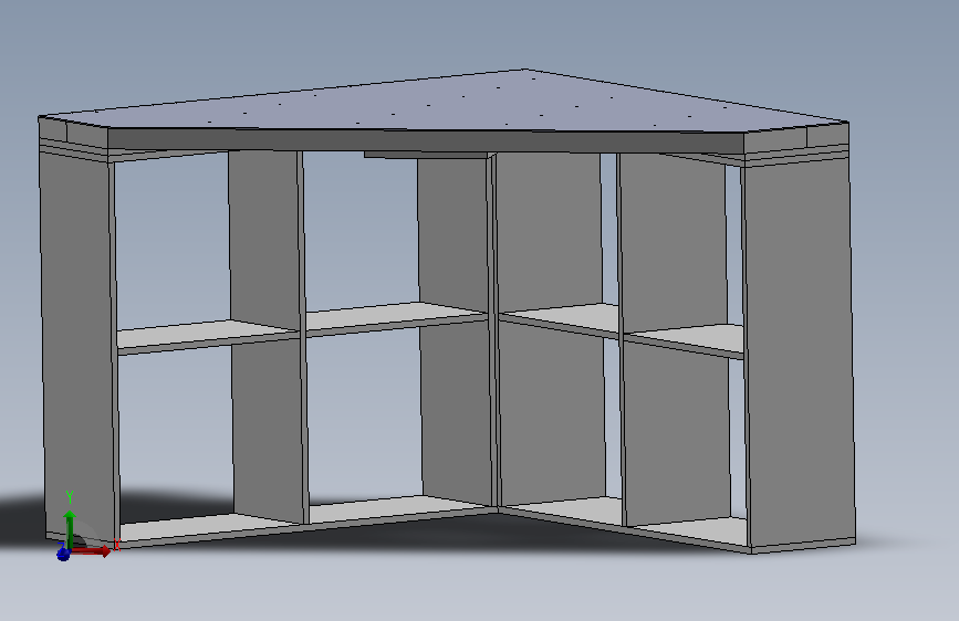 缩放办公桌模型