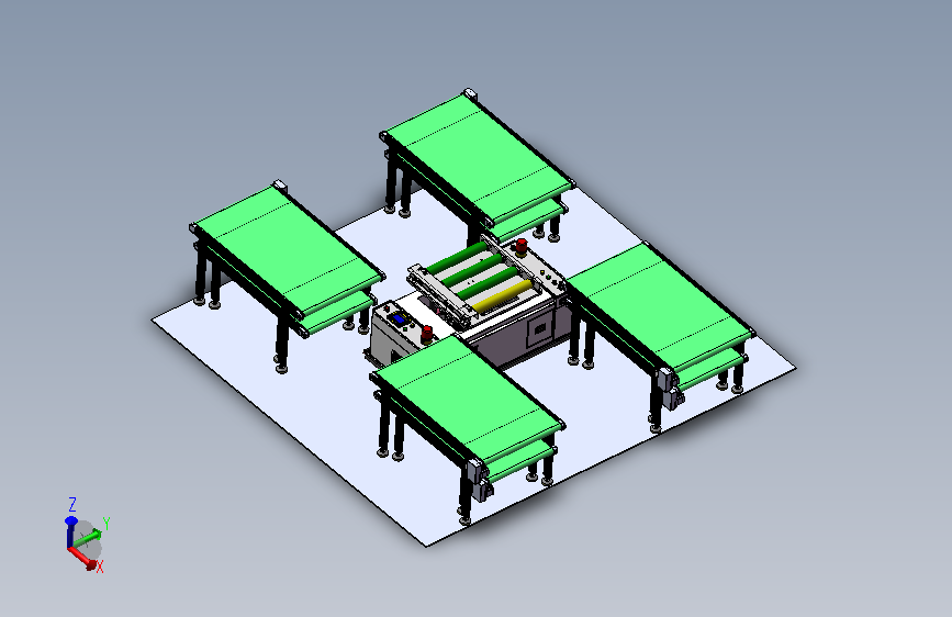 AGV顶升移栽滚筒对接双层皮带输出整机