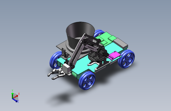 沙滩垃圾清扫机器人结构设计与动力研究【SW三维+CAD图纸+说明书】 1298502