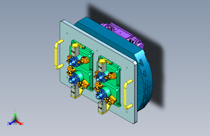 槽轮铣十字端槽零点四轴液压夹具