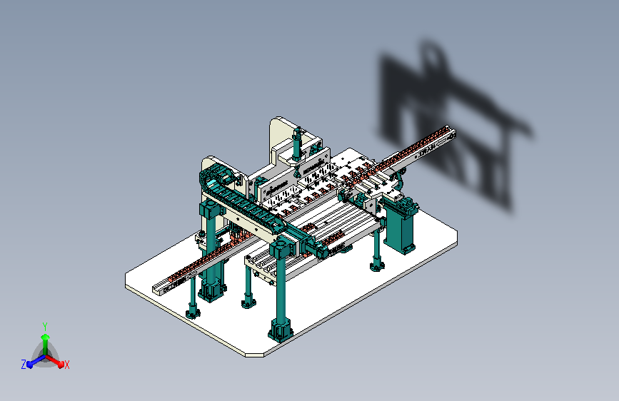 错位分料下压式探针测试机构