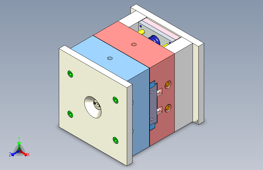 打印机票口（滑块出模）