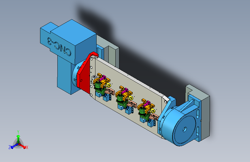 筒盖四轴液压夹具