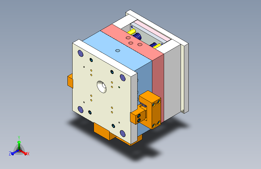 投影仪底壳（前模隧道滑块）