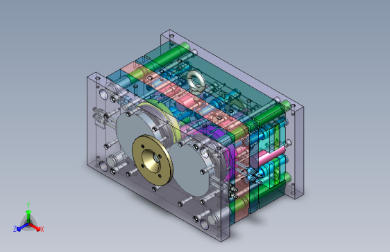 婴儿车塑料车轮注塑模具设计-3D总图