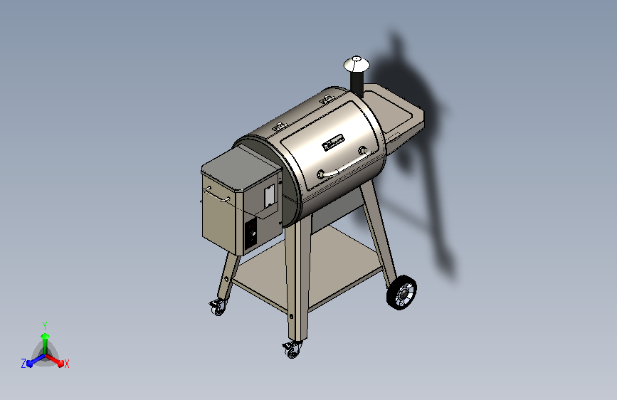 圆筒形颗粒燃料烧烤炉