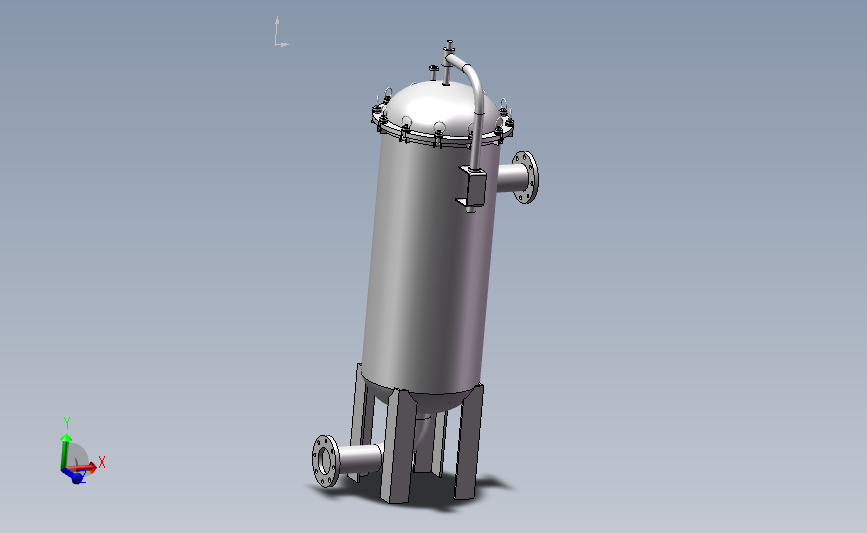 保安过滤器DN500_SOLIDWORKS 2020_模型图纸下载 – 懒石网
