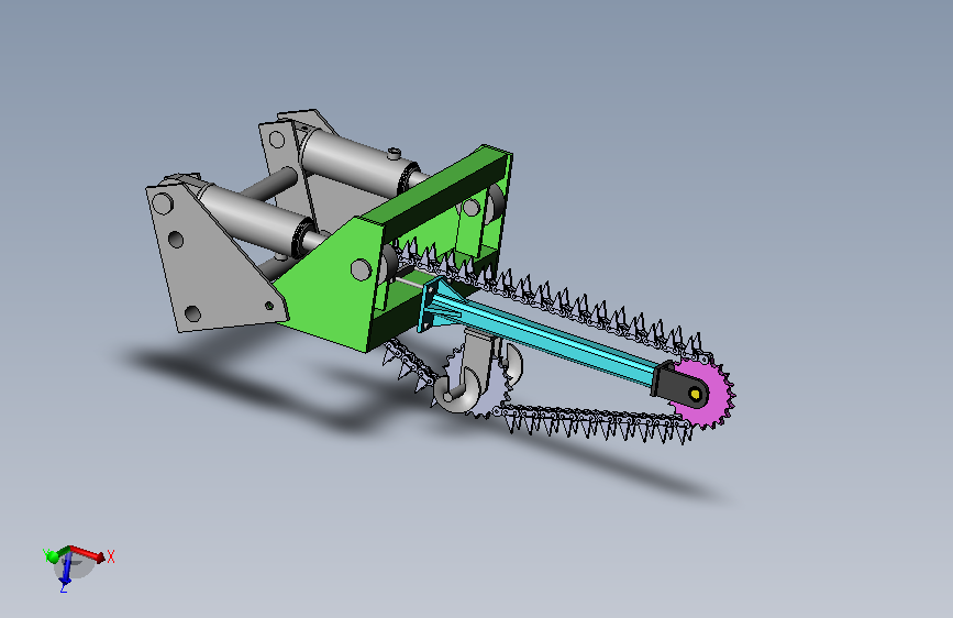 链式开沟机模型三维SW2016带参+CAD==587852=60