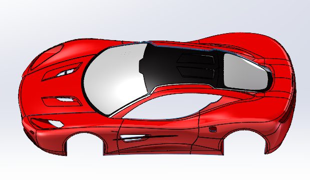 跑车车身外壳模型