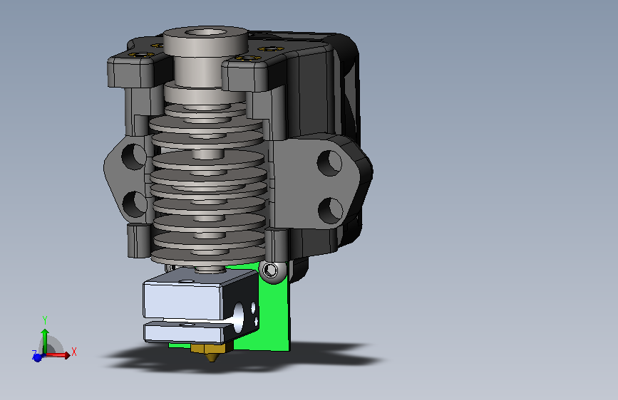 E用Delta effector3d V6 带散热风扇和迷你