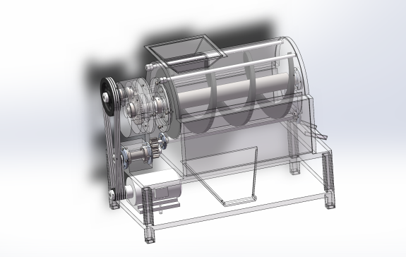马铃薯去皮结构设计-土豆去皮机三维SW+14张CAD+说明书