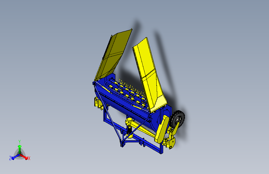 42-干草翻晒机3D模型图纸 STP IGS格式