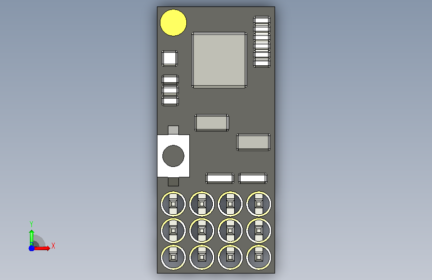A0005898-FlySky FS2A 4通道接收器 RX - 紧凑型插针配置 正面视图