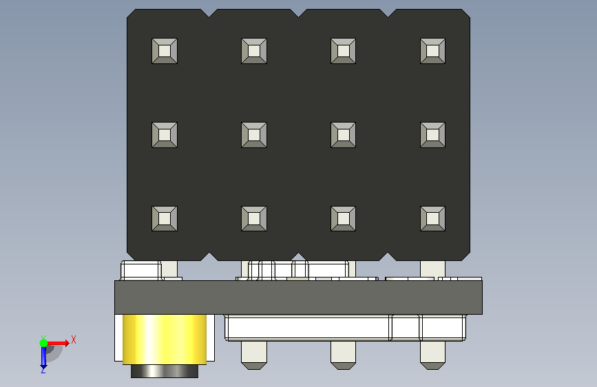 A0005898-FlySky FS2A 4通道接收器 RX - 紧凑型插针配置 俯视图