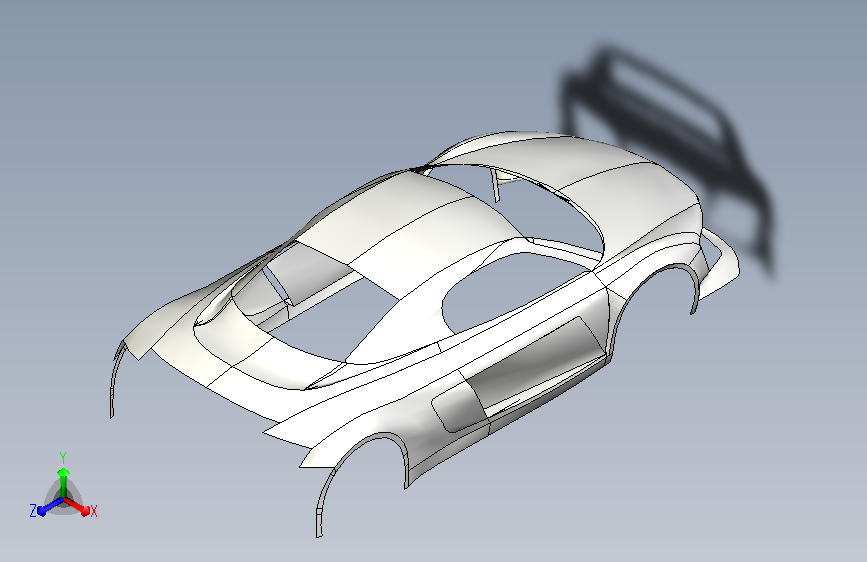 奥迪R8曲面造型 (1)