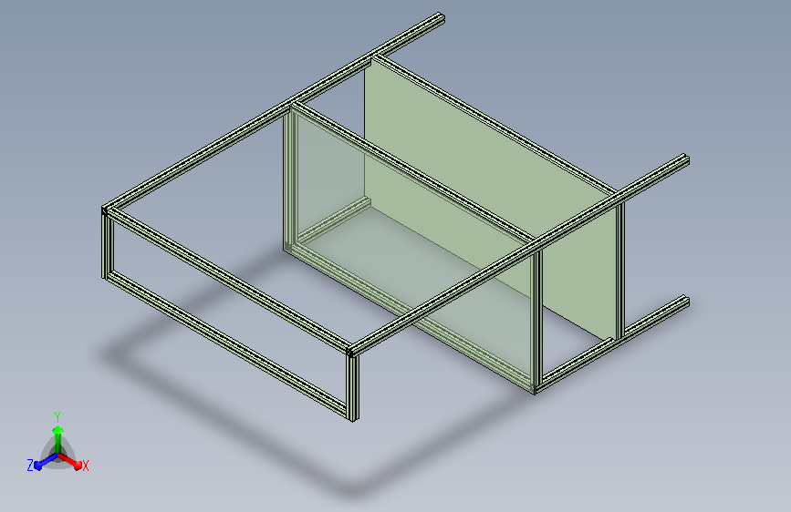 操作工作台 型材结构