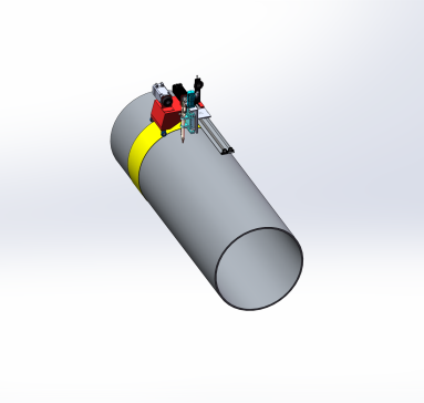 便携式大管径管道切割机设计含三维SW模型+二维cad图纸+说明书