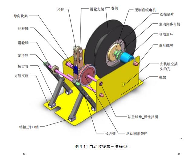 水下物证打捞机器人自动收线器的设计（含ADAMS仿真）【三维全套+说明书】