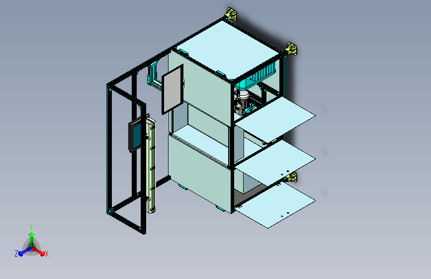 测试试验台3d模型
