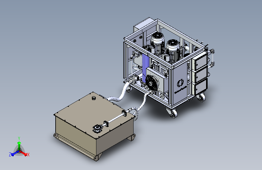 大流量管道冲洗机3d模型