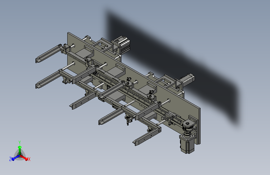 一种自动上料的收料的机构（用长方形料盘）