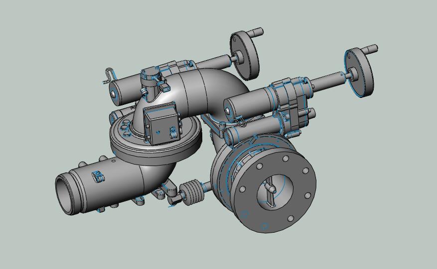 3种3356三叉通高流量屋顶转台水炮=906158=65