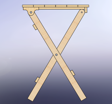 A0005950-折叠木桌项目 - 木制折叠桌