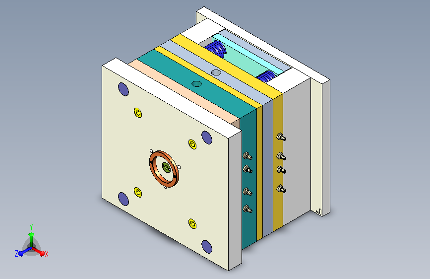 坚果盘-水果拼盘-三格盘注塑模具设计 677650===wb50