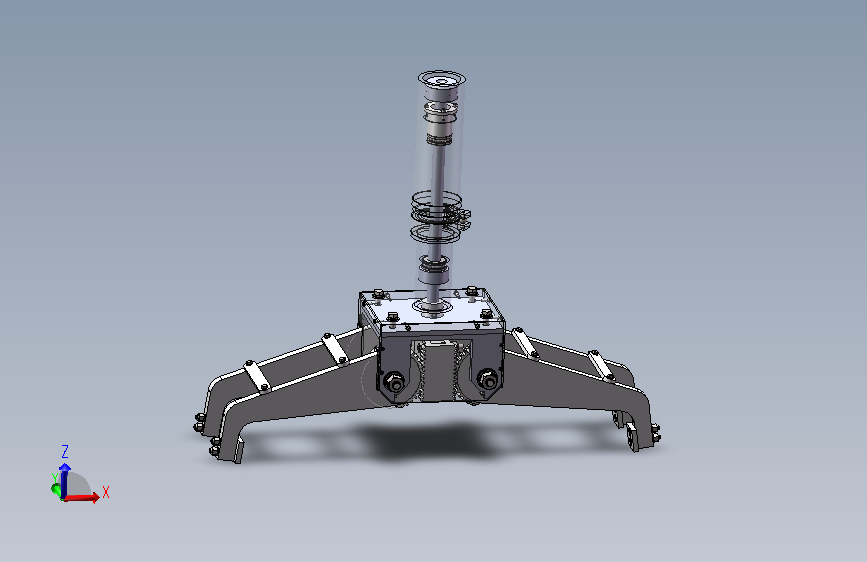 印刷业直角坐标型码垛机器人手臂及抓取部分设计三维SW