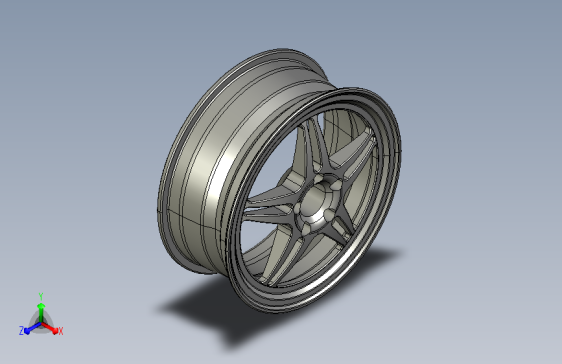 汽车轮辋 17 英寸 CAD 模型