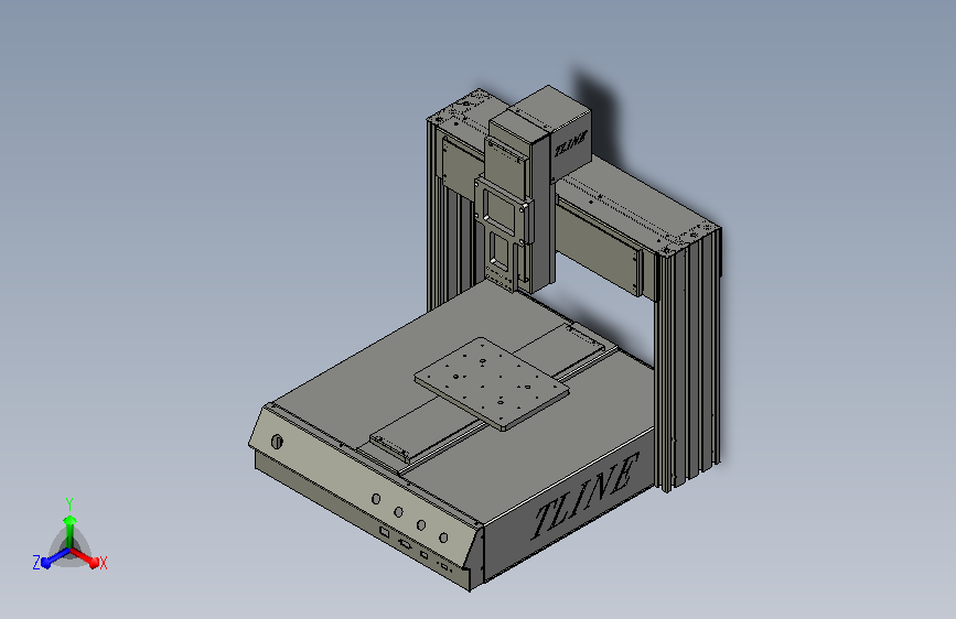 300L点胶机平台3D模型