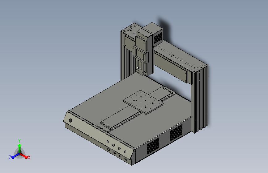 400L点胶机平台3D模型