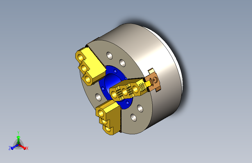 K55250动力卡盘三维
