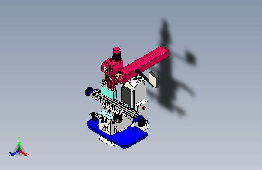 PLC改造自动化铣床设备3D模型